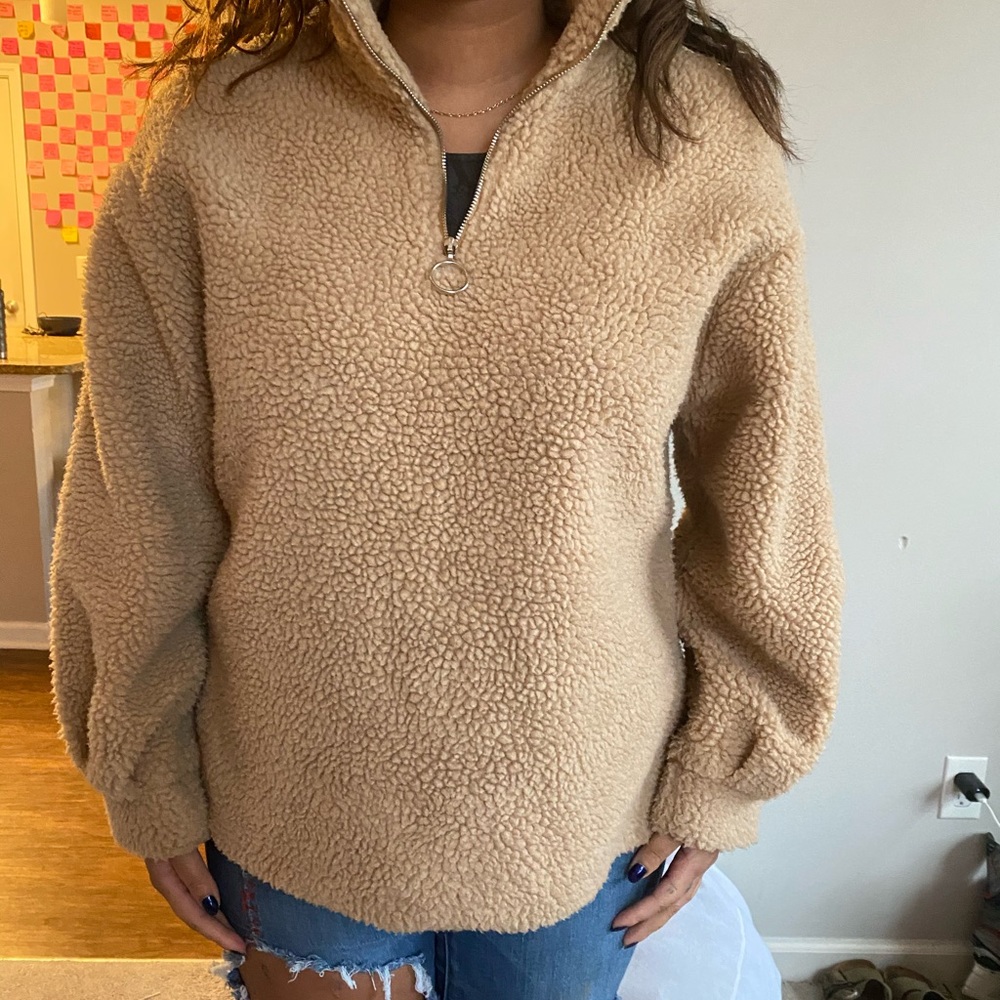 Oversized quarter zip pullover